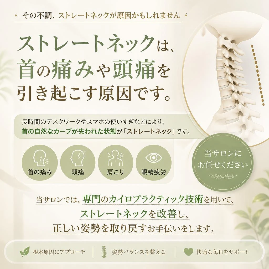 ストレートネック改善のアプローチ