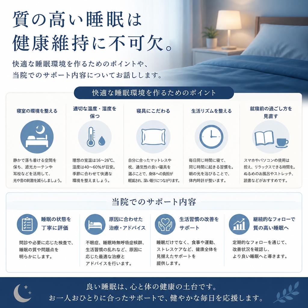 睡眠環境を整えるコツ