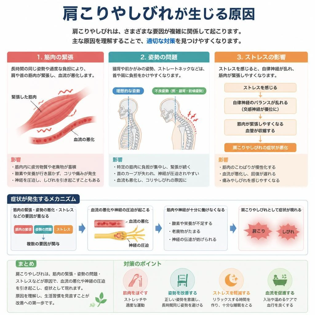 肩こりとしびれのメカニズム