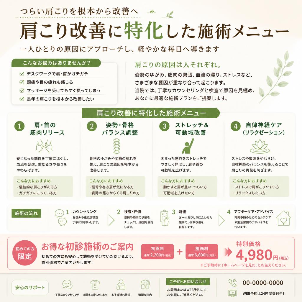 施術メニューのご案内