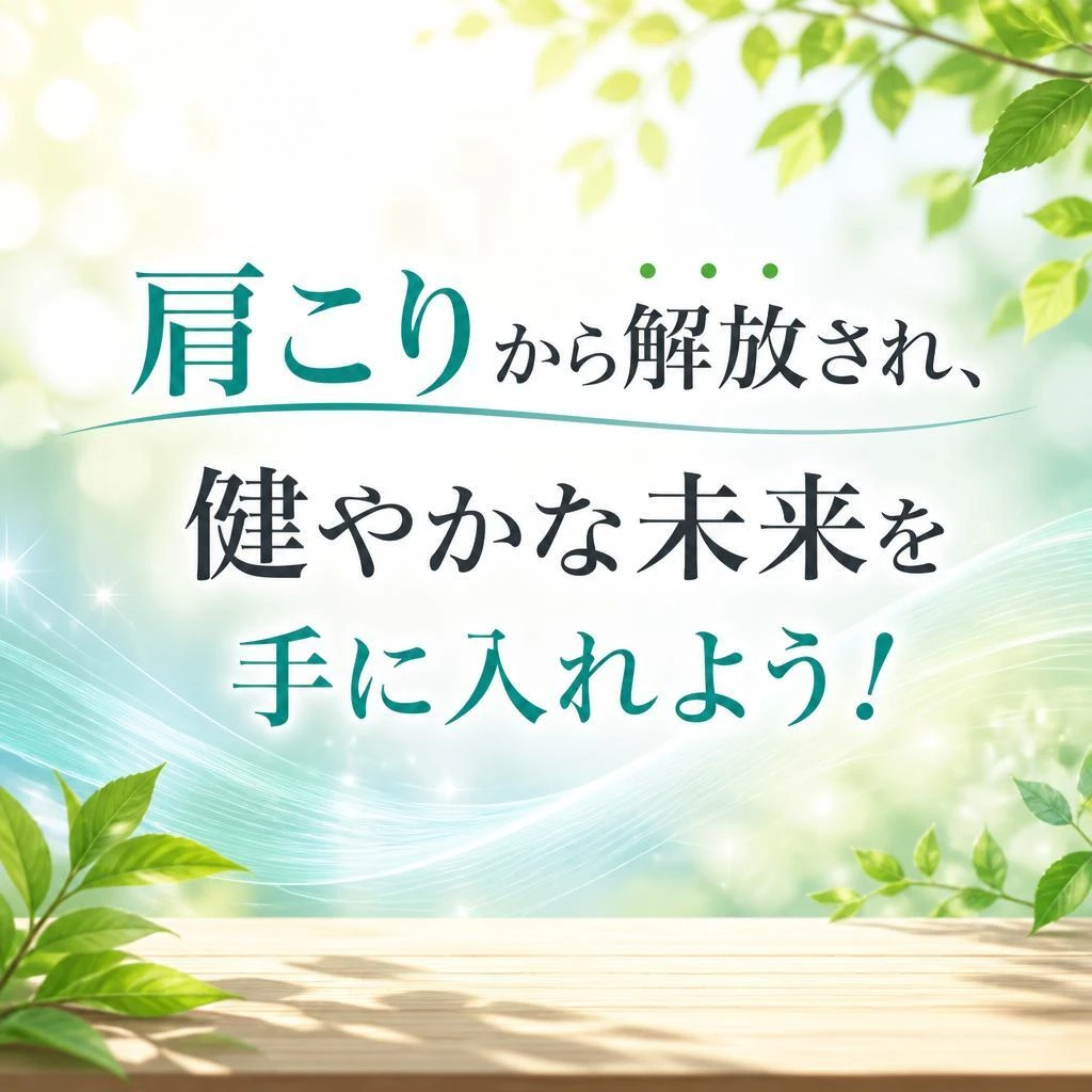 肩こりから解放され、健やかな未来を手に入れよう！