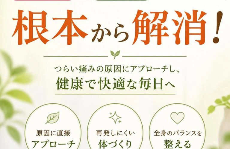 肩こりと腰痛を根本から解消！