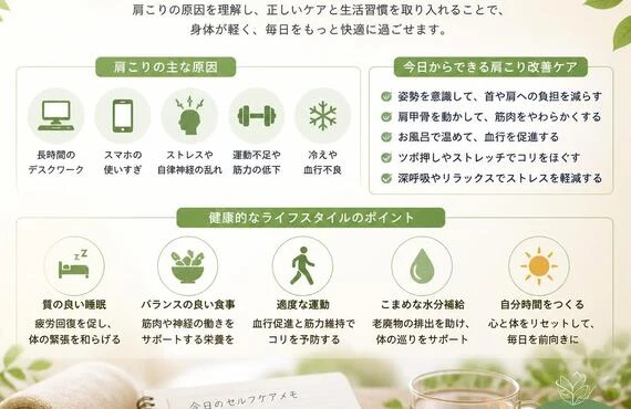 肩こり改善の知識を持ち、健康的なライフスタイルを手に入れる！