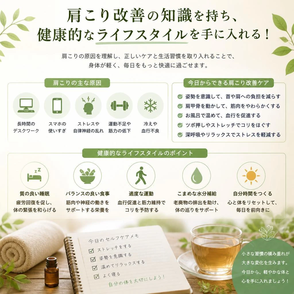 肩こり改善の知識を持ち、健康的なライフスタイルを手に入れる！