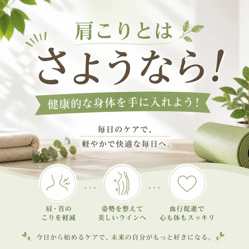 肩こりとはさようなら！健康的な身体を手に入れよう！