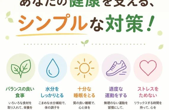 あなたの健康を支える、シンプルな対策！