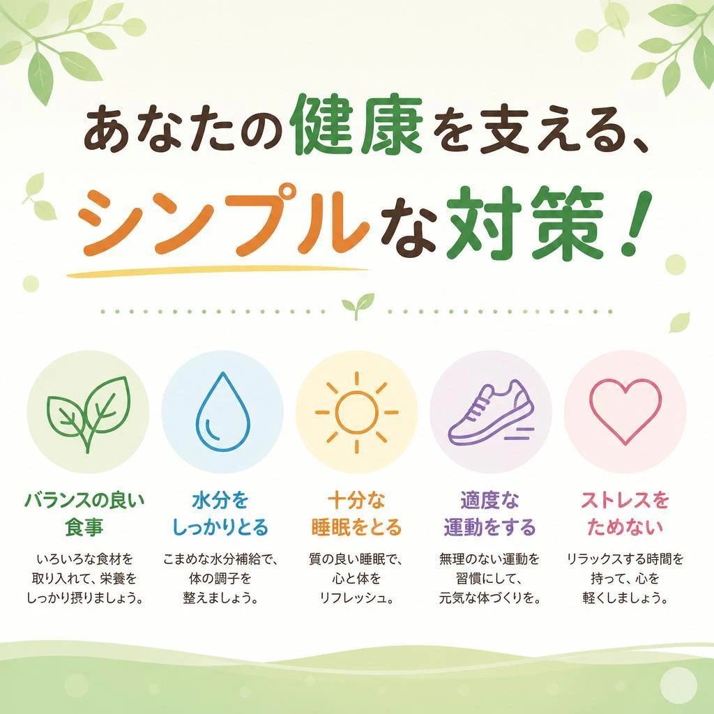 あなたの健康を支える、シンプルな対策！