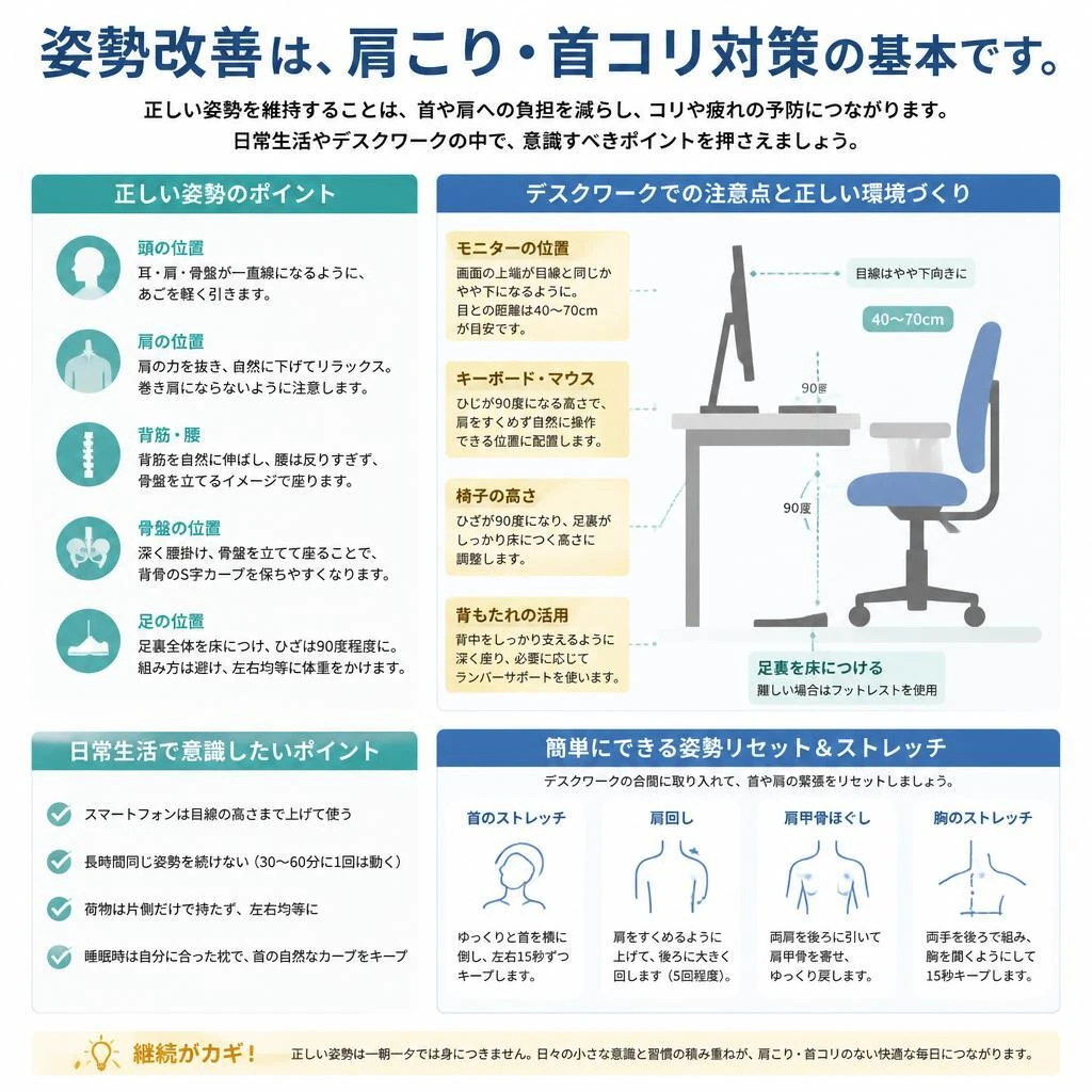 正しい姿勢を身につける