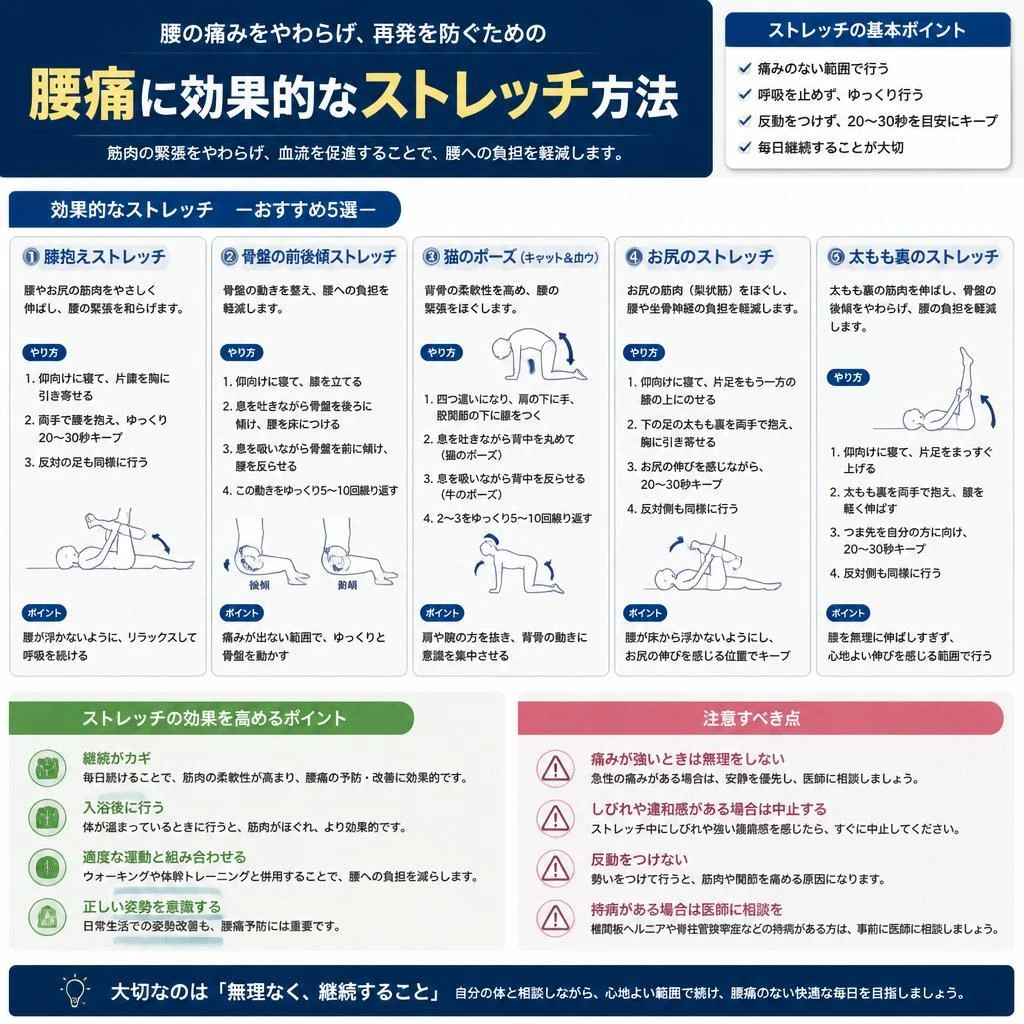 腰痛軽減！おすすめストレッチ法