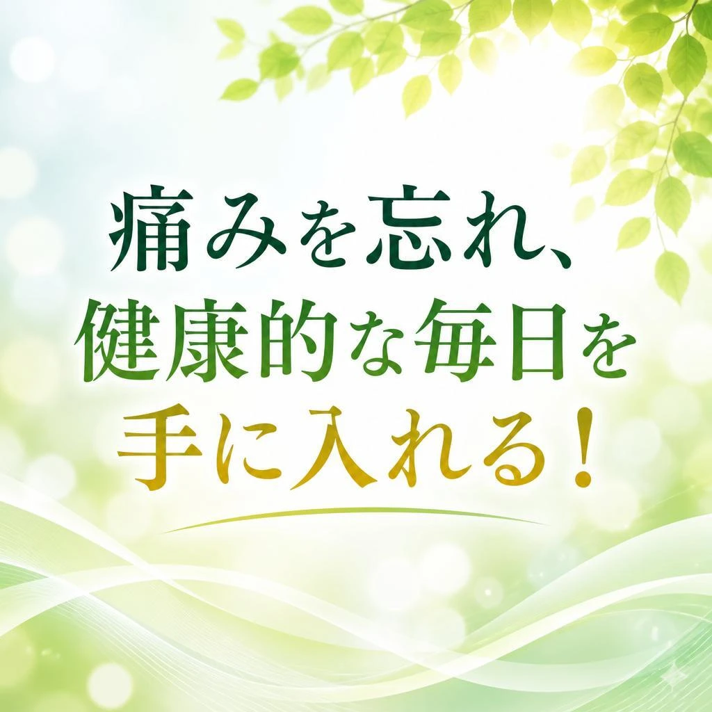 痛みを忘れ、健康的な毎日を手に入れる！