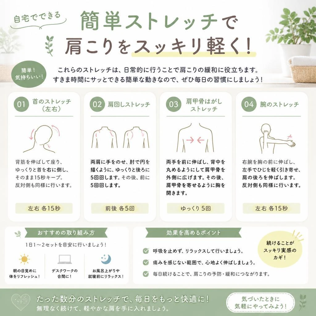 簡単ストレッチで日々のケアを