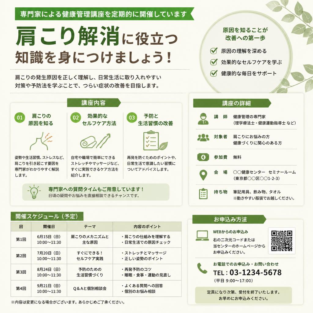 健康管理講座のご案内