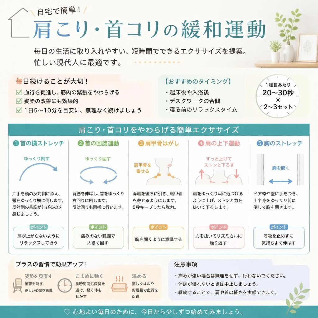 3. 簡単にできる肩こり・首コリ解消運動