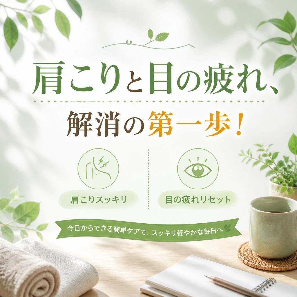 肩こりと目の疲れ、解消の第一歩！