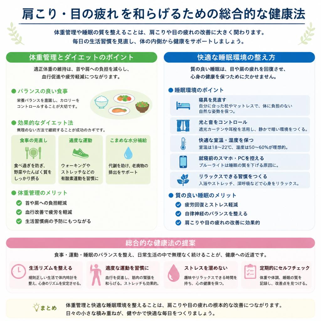 ダイエットと睡眠環境の改善
