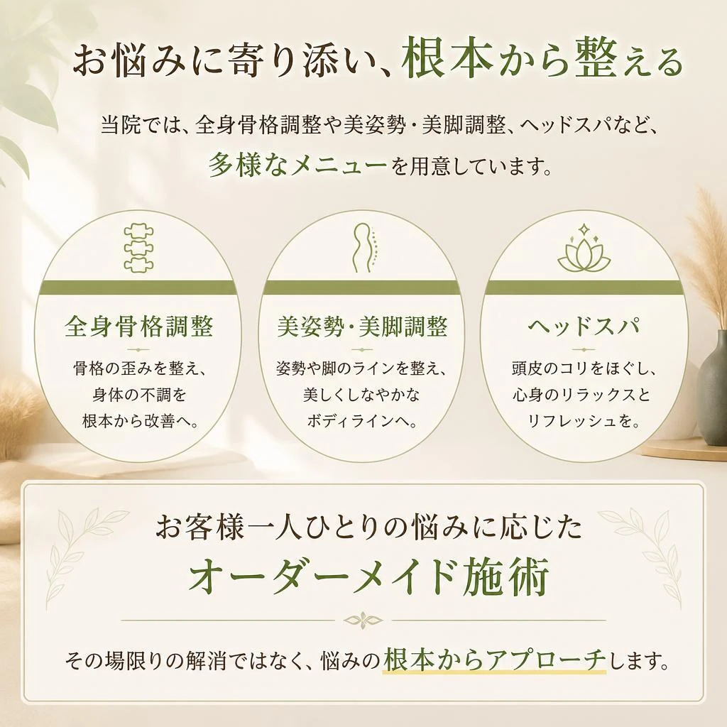 当院の施術メニュー