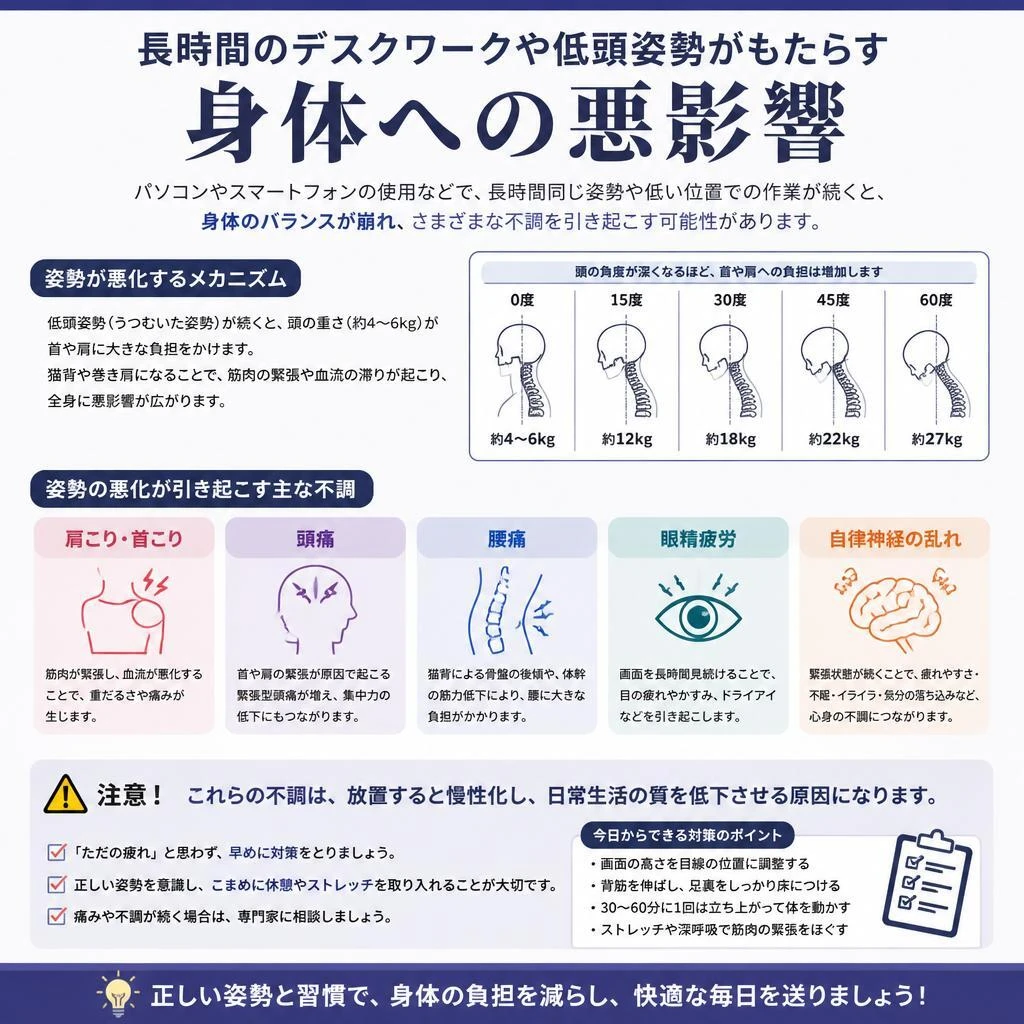 悪い姿勢が招くリスク