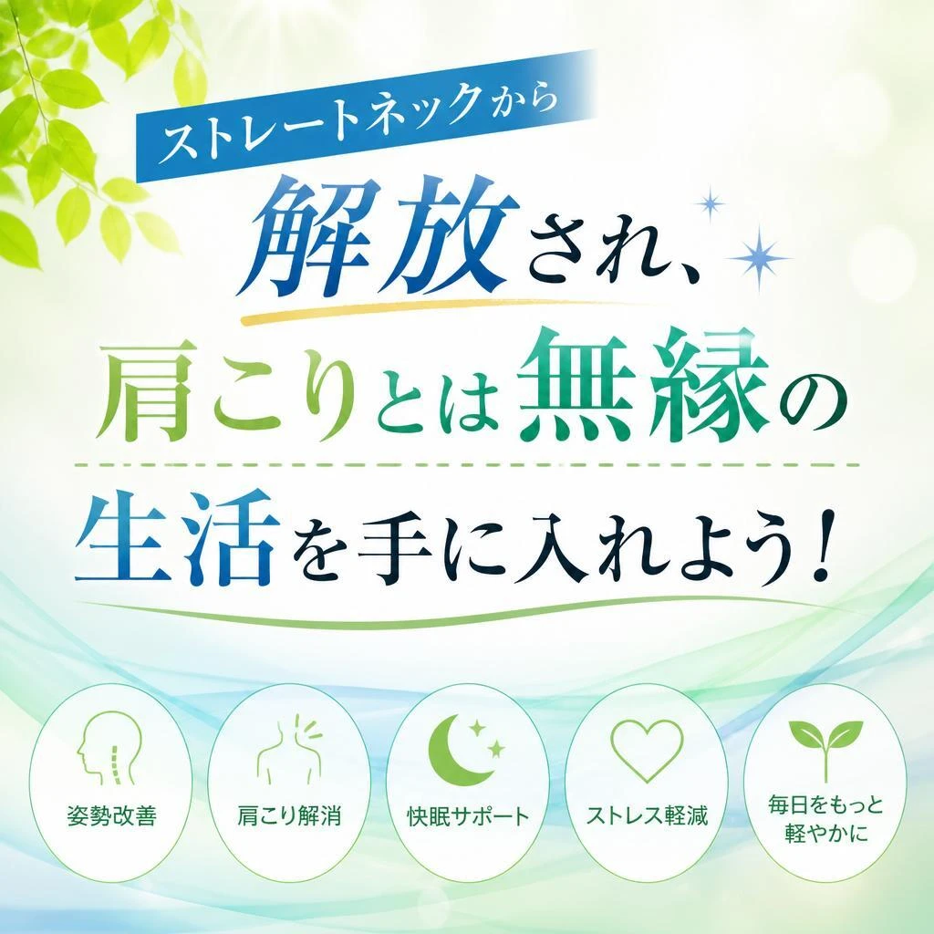 ストレートネックから解放され、肩こりとは無縁の生活を手に入れよう！