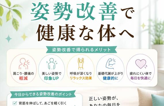 肩こりを撃退！姿勢改善で健康な体へ