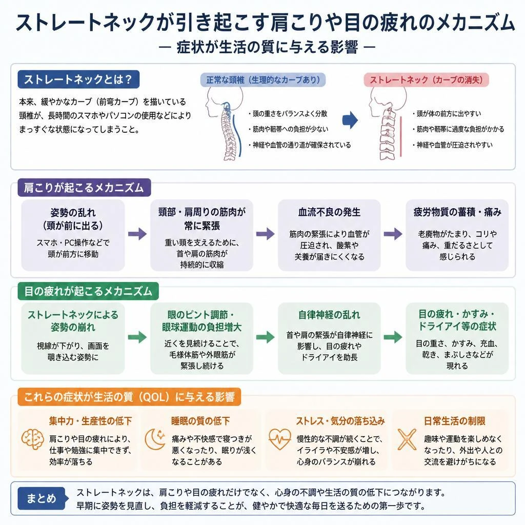 肩こりと目の疲れの仕組み