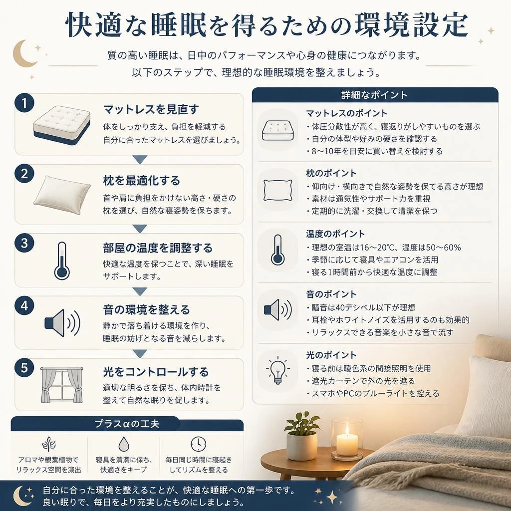 2. 睡眠環境を整えるポイント