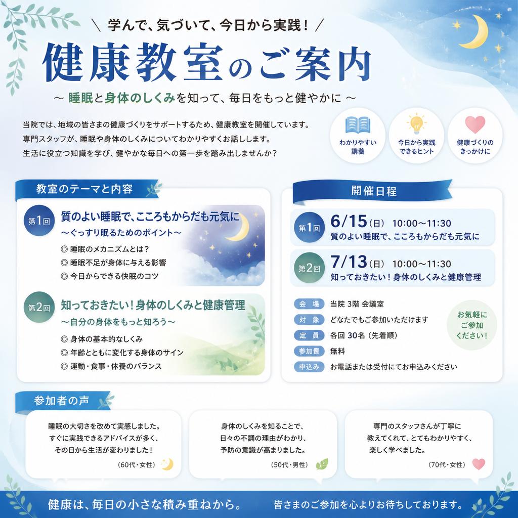 4. 健康教室のご案内