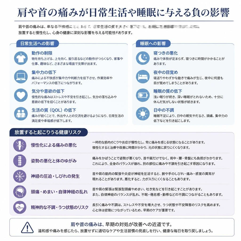 肩こり・首コリがもたらす影響